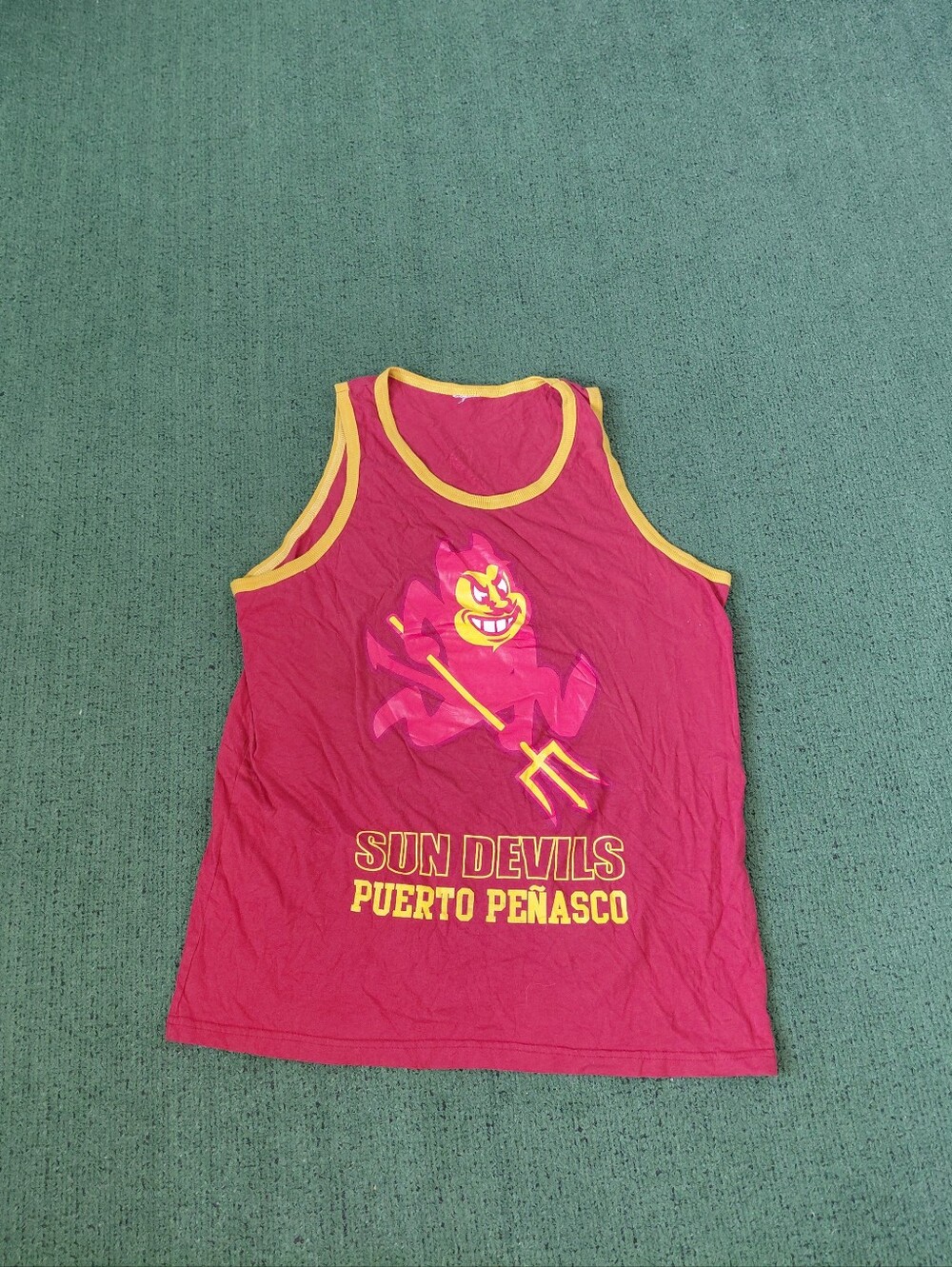 Arizona State Sun Devils Puerto Peñasco NCAA College Sports Red Tank Top Sz L/XL